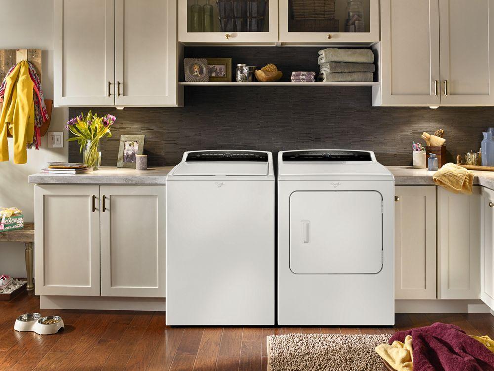 Whirlpool WED7000DW 7.0 cu.ft Top Load HE Electric Dryer with AccuDry™, Intuitive Touch Controls