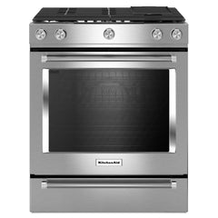 Kitchenaid 30-Inch 5 Burner Gas Convection Slide-In Range with Baking Drawer