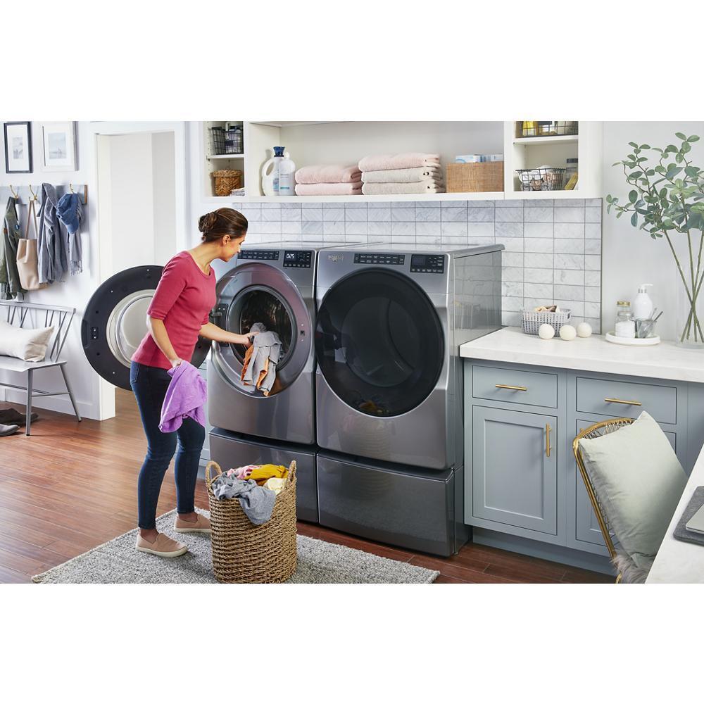 Whirlpool 5.0 Cu. Ft. High-Efficiency Stackable Front Load Washer with  Tumble Fresh Chrome Shadow WFW6605MC - Best Buy