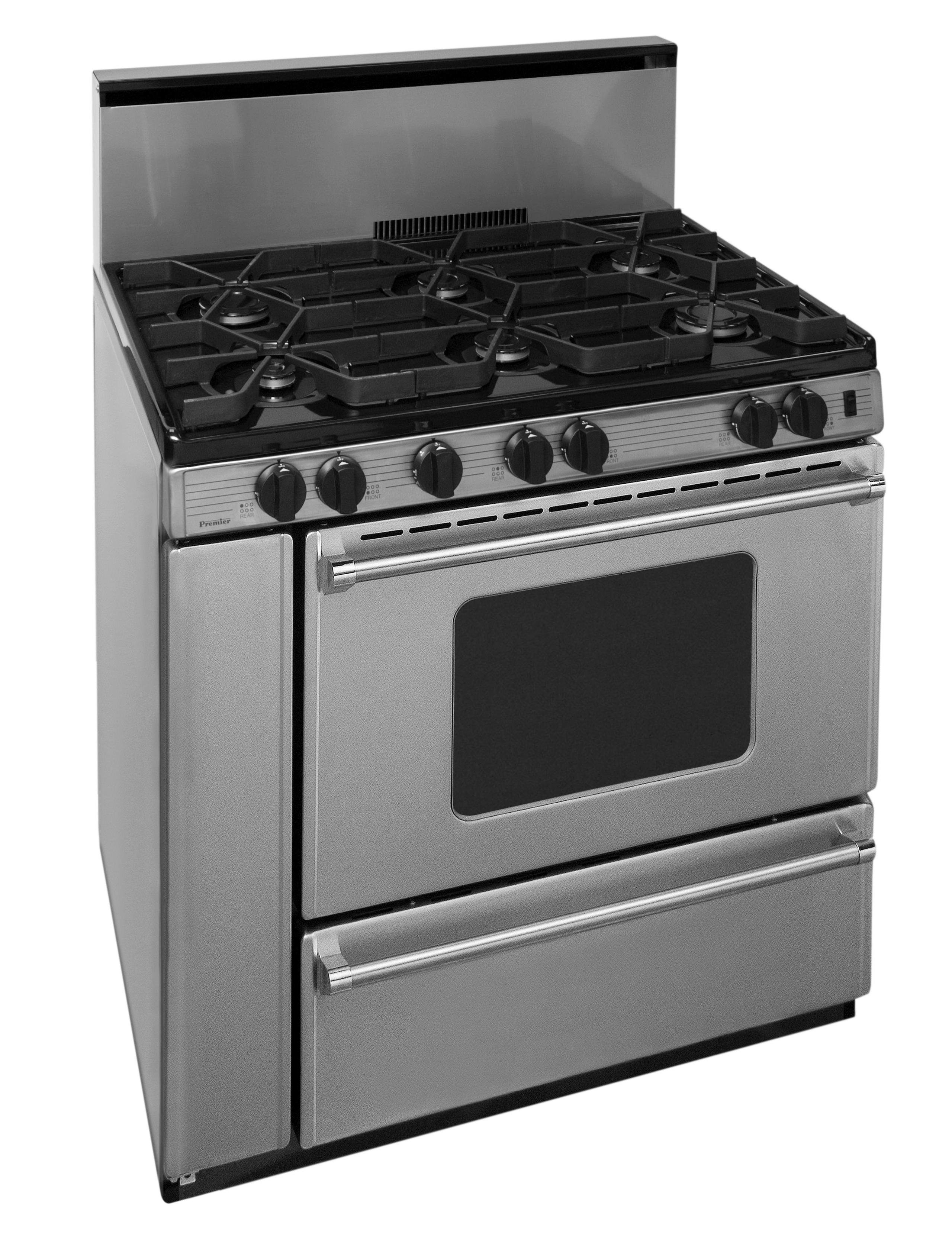 Premier P36S3282PS 36 in. ProSeries Freestanding Sealed Burner Gas Range in Stainless Steel