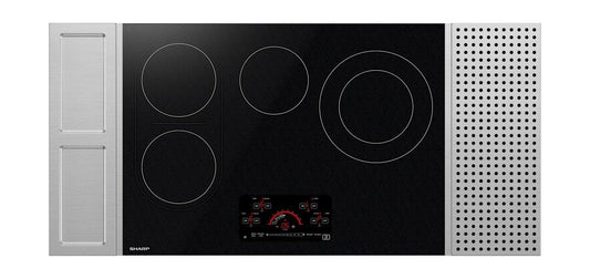 Sharp SCR3042FB 30 in. Drop-In Radiant Cooktop with Side Accessories