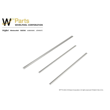 Whirlpool W10675028 34" Slide-in Range Trim Kit, Stainless Steel, with (3) trim pieces, and installation instructions