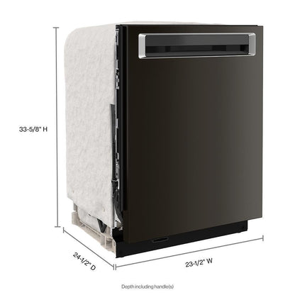 Kitchenaid KDPM804KBS 360(degree) Max Jets™ Third Rack Dishwasher with Stainless Steel Third Rack Wash Jets, 44 dBA