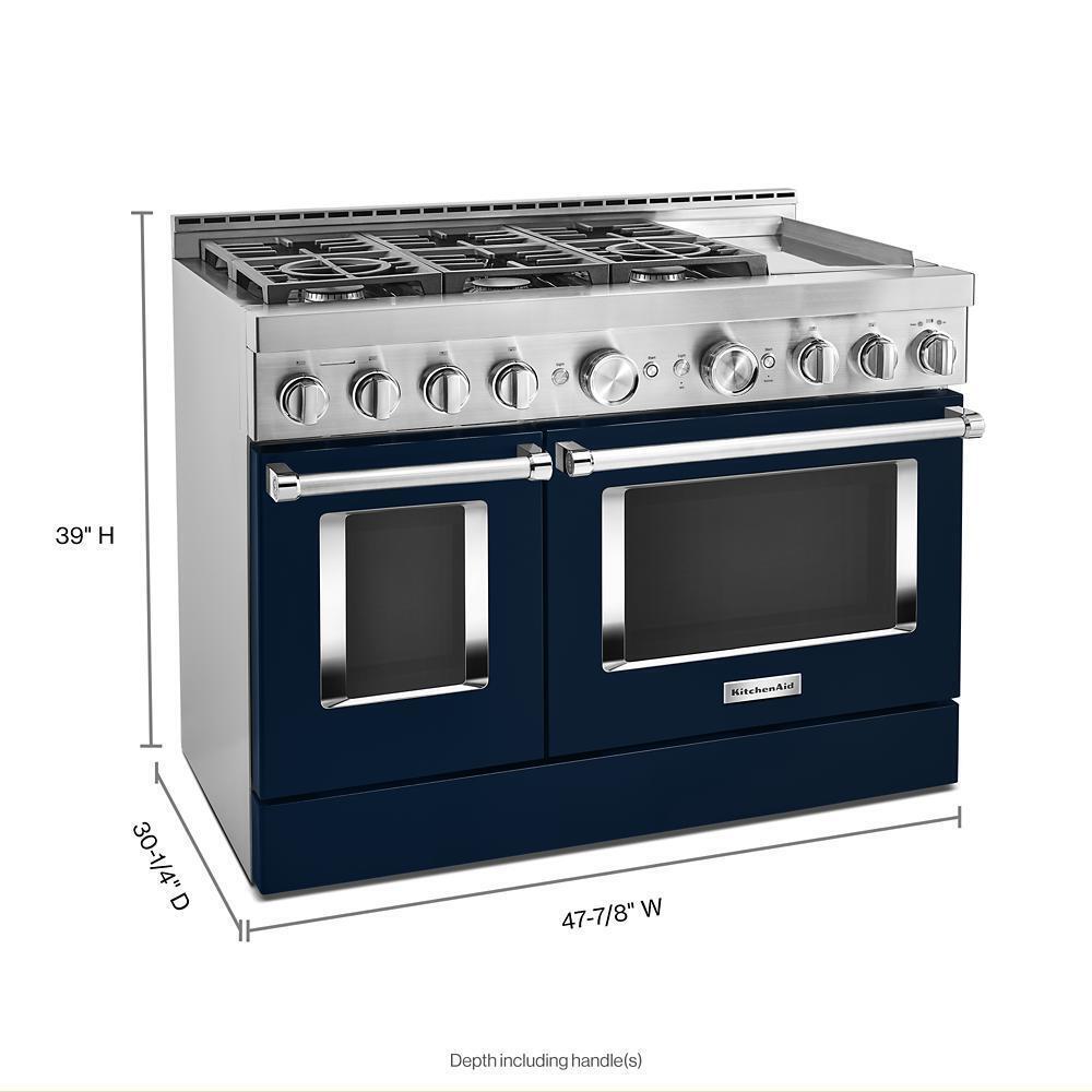 KFGC558JIB KitchenAid® 48'' Smart Commercial-Style Gas Range with Griddle