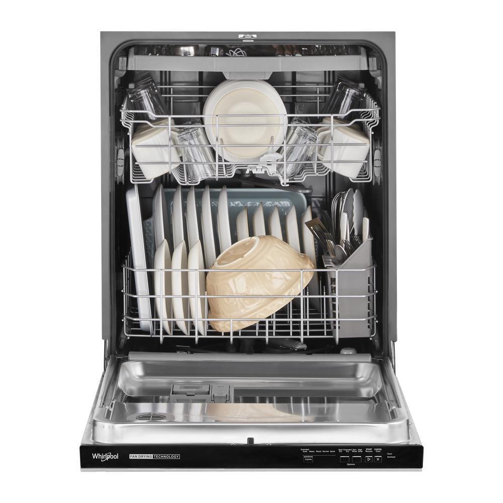 Whirlpool Quiet Dishwasher with 3rd Rack and Pocket Handle