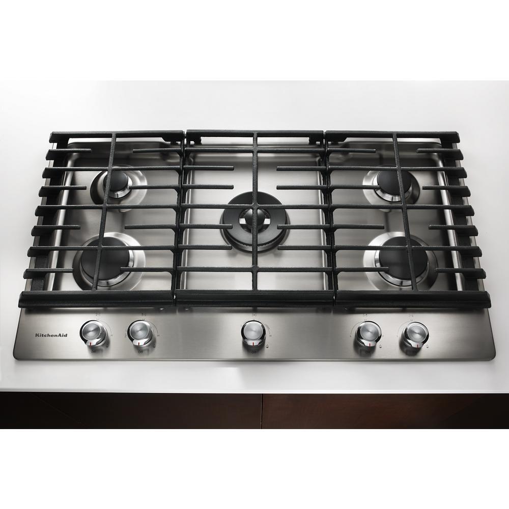 Kitchenaid KCGS556ESS 36" 5-Burner Gas Cooktop