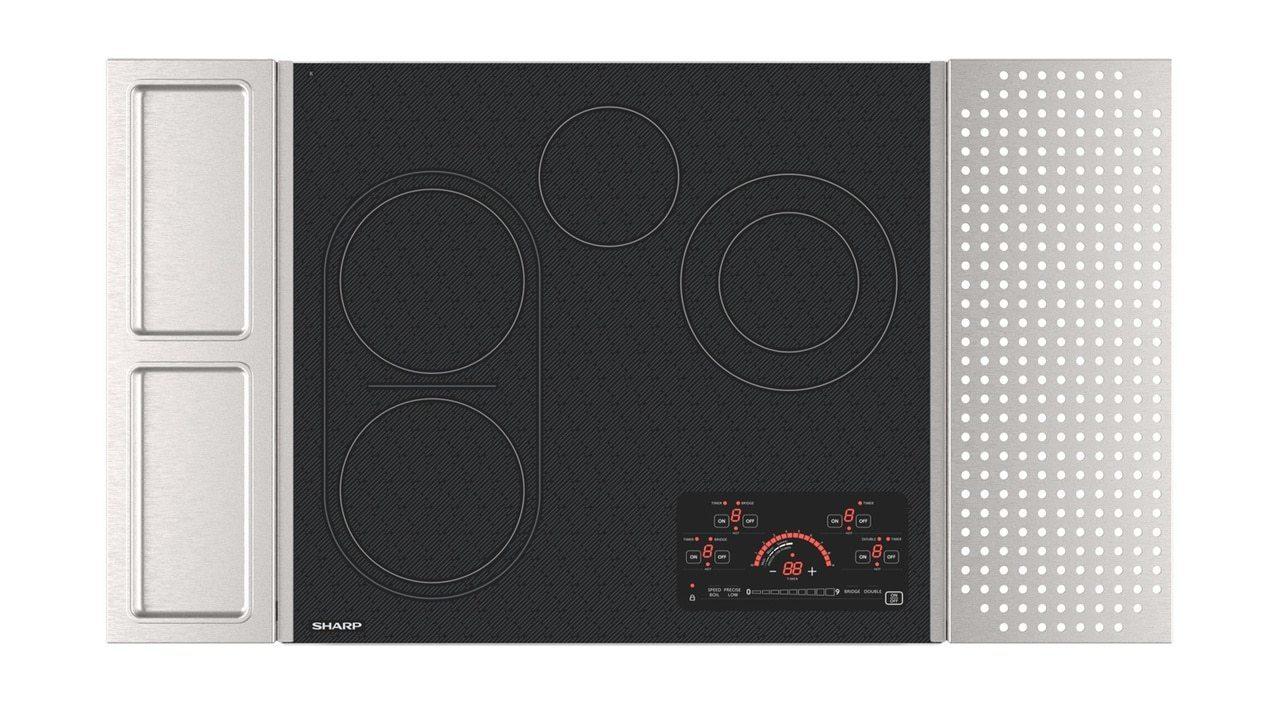 Sharp 24 in. Drop-In Radiant Cooktop with Side Accessories