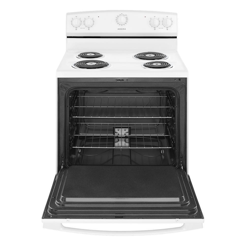 Amana ACR2303MFW 30-inch Amana® Electric Range with Warm Hold