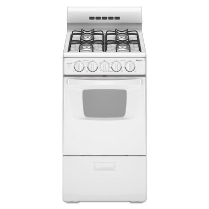 Amana AGG222VDW 20-inch Gas Range with Compact Oven Capacity