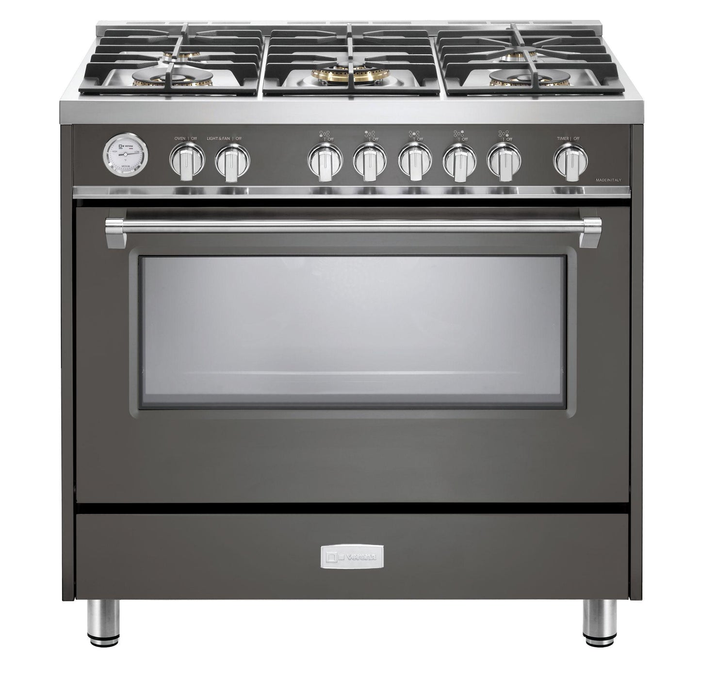 Verona VDFSGG365SG Designer 36" Gas Single Oven Range - Slate Gray
