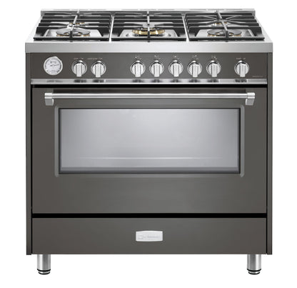 Verona VDFSGG365SG Designer 36" Gas Single Oven Range - Slate Gray