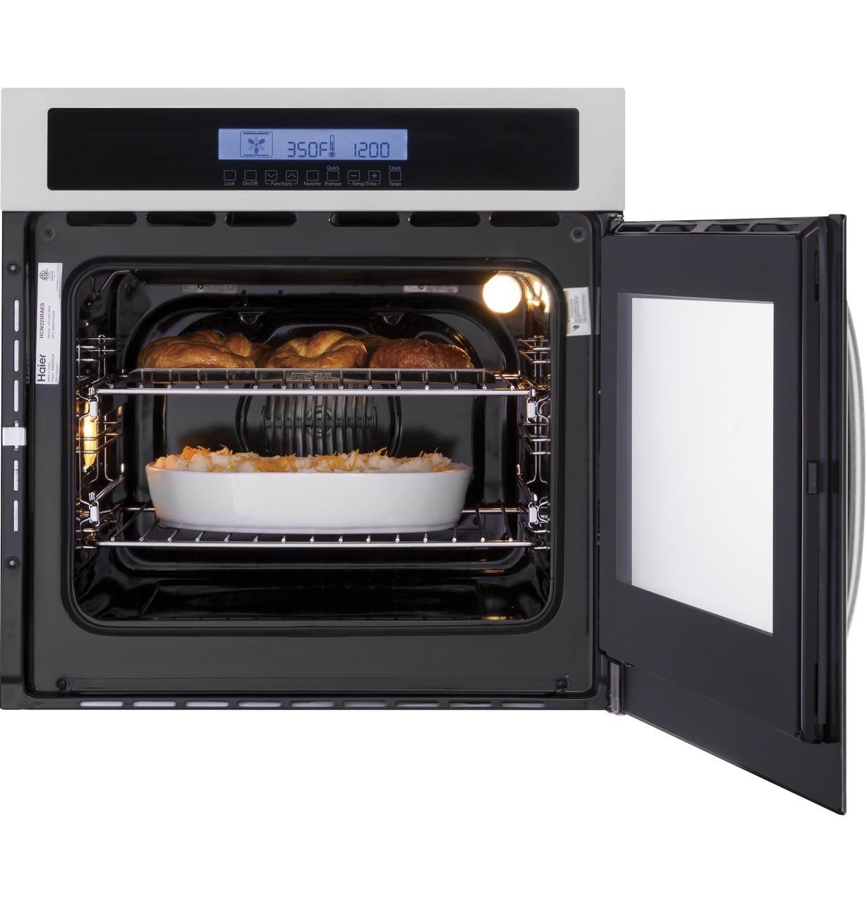Haier 24" Single 2.0 Cu. Ft. Right-Swing True European Convection Oven