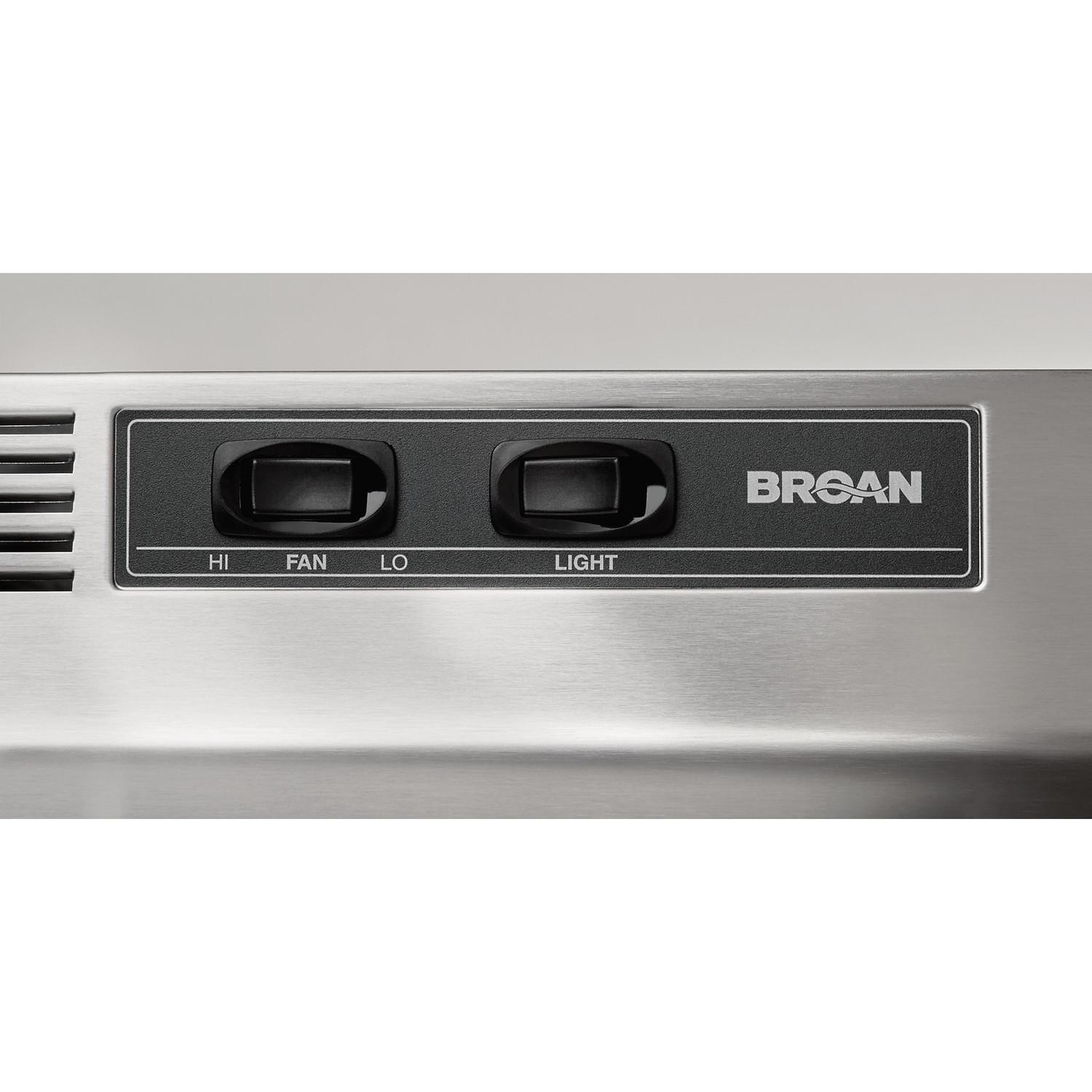 Broan® 42-Inch Ductless Under-Cabinet Range Hood, Stainless Steel