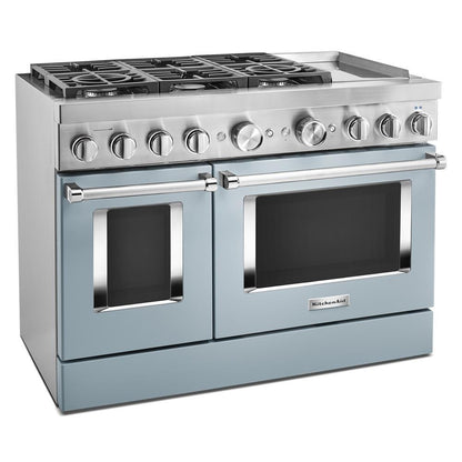 KFDC558JMB KitchenAid® 48'' Smart Commercial-Style Dual Fuel Range with Griddle