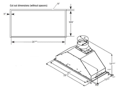 Elica KIT02770 Optional Recirculating Kit 2 Carbon Filter