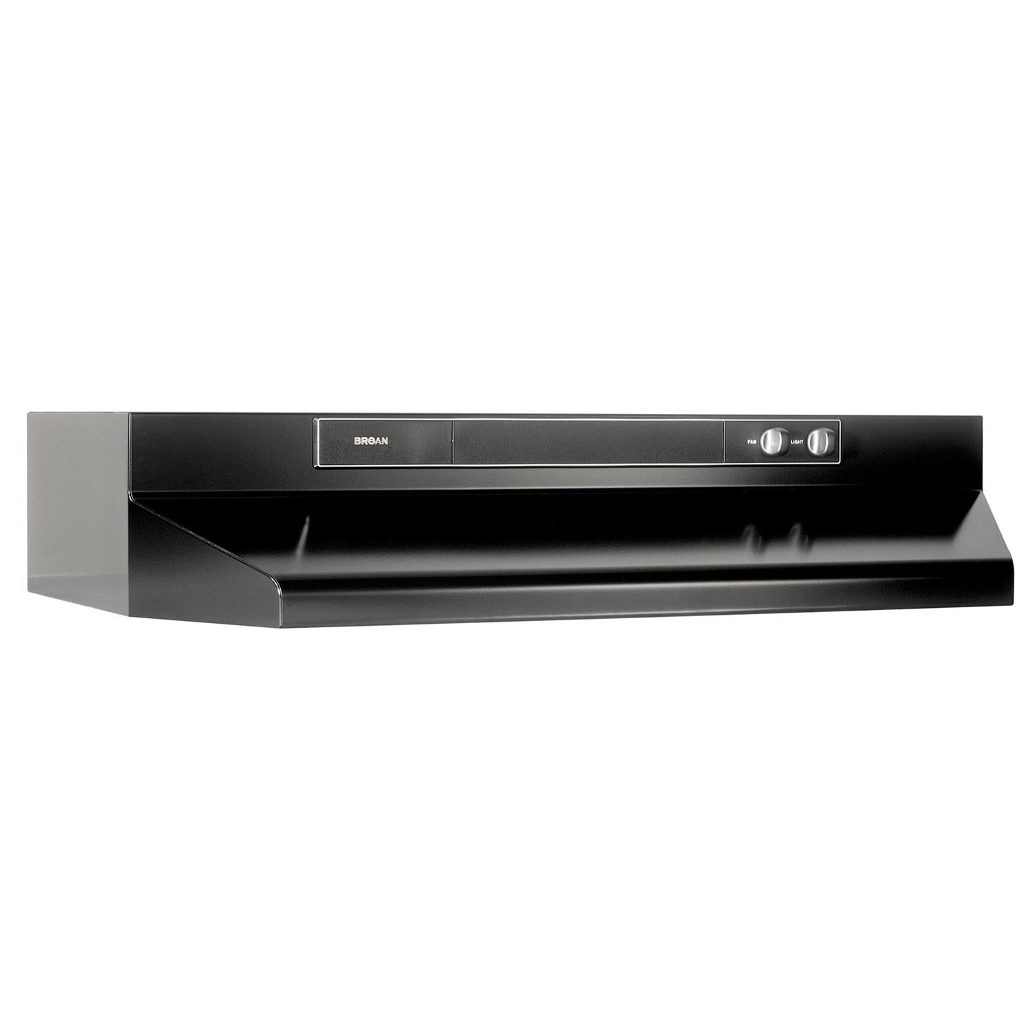 Broan 462423 **DISCONTINUED** Broan® 24-Inch Convertible Under-Cabinet Range Hood, 220 CFM, Black