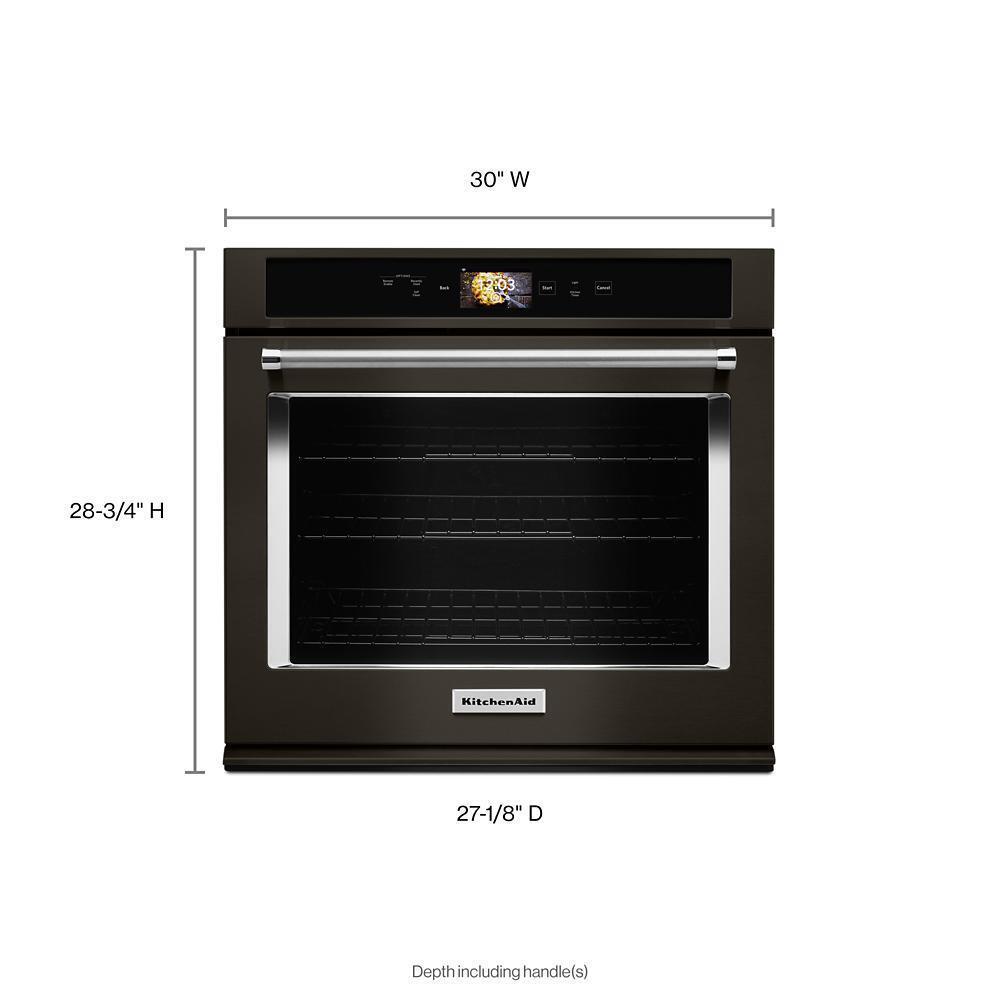 Kitchenaid KOSE900HBS Smart Oven+ 30" Single Oven with Powered Attachments and PrintShield™ Finish