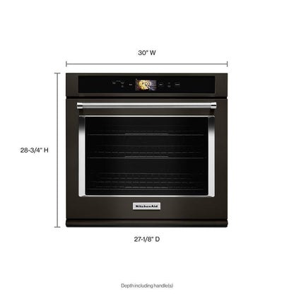 Kitchenaid KOSE900HBS Smart Oven+ 30" Single Oven with Powered Attachments and PrintShield™ Finish