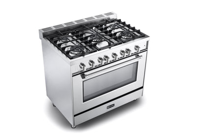 Verona VPFSGG365SS Prestige 36" Gas Single Oven Range - Stainless Steel