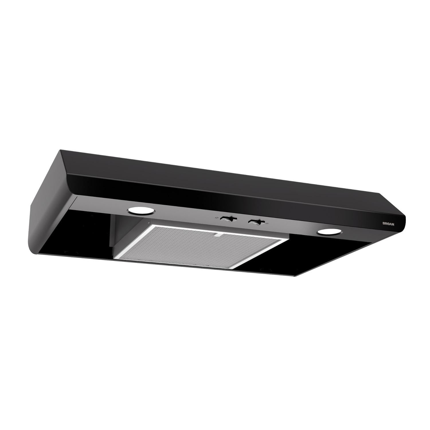 Broan BKSA130BL **DISCONTINUED** Broan® 30-Inch Convertible Under-Cabinet Range Hood, 300 Max Blower CFM, Black