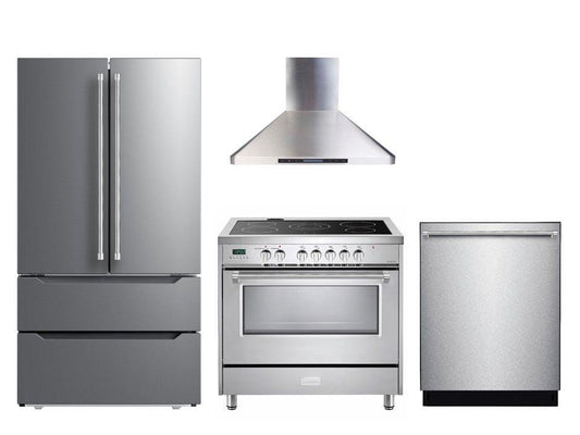 Verona VDFSEE365SS Designer 36" Electric Glass Top Range - Stainless Steel