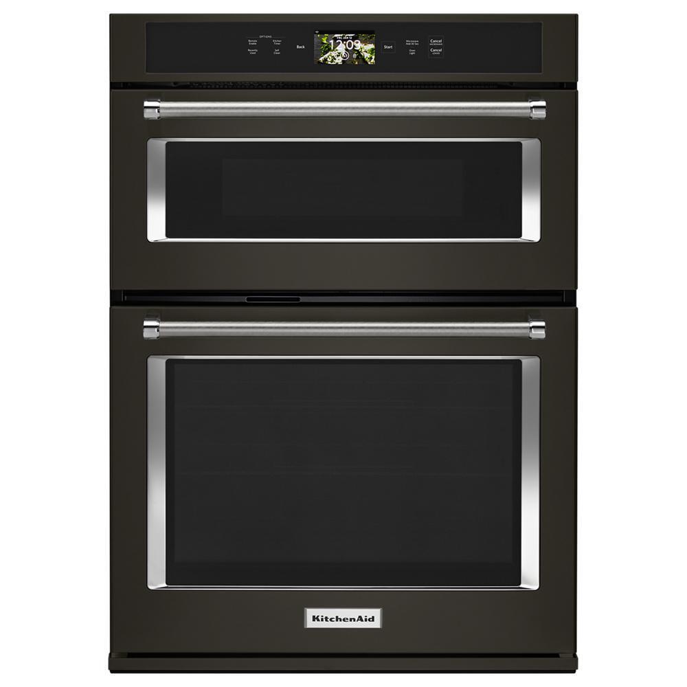 Kitchenaid KOCE900HBS Smart Oven+ 30" Combination Oven with Powered Attachments and PrintShield™ Finish