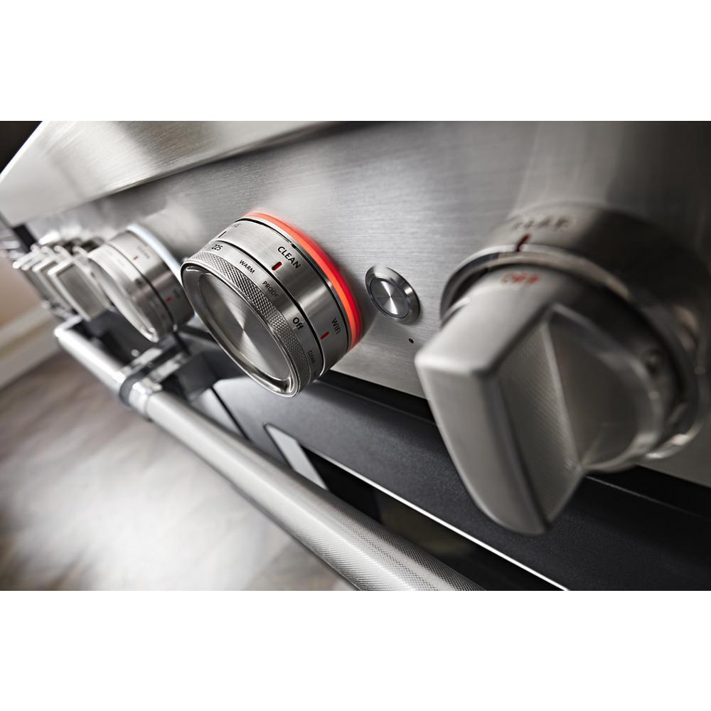 KFDC558JBK KitchenAid® 48'' Smart Commercial-Style Dual Fuel Range with Griddle