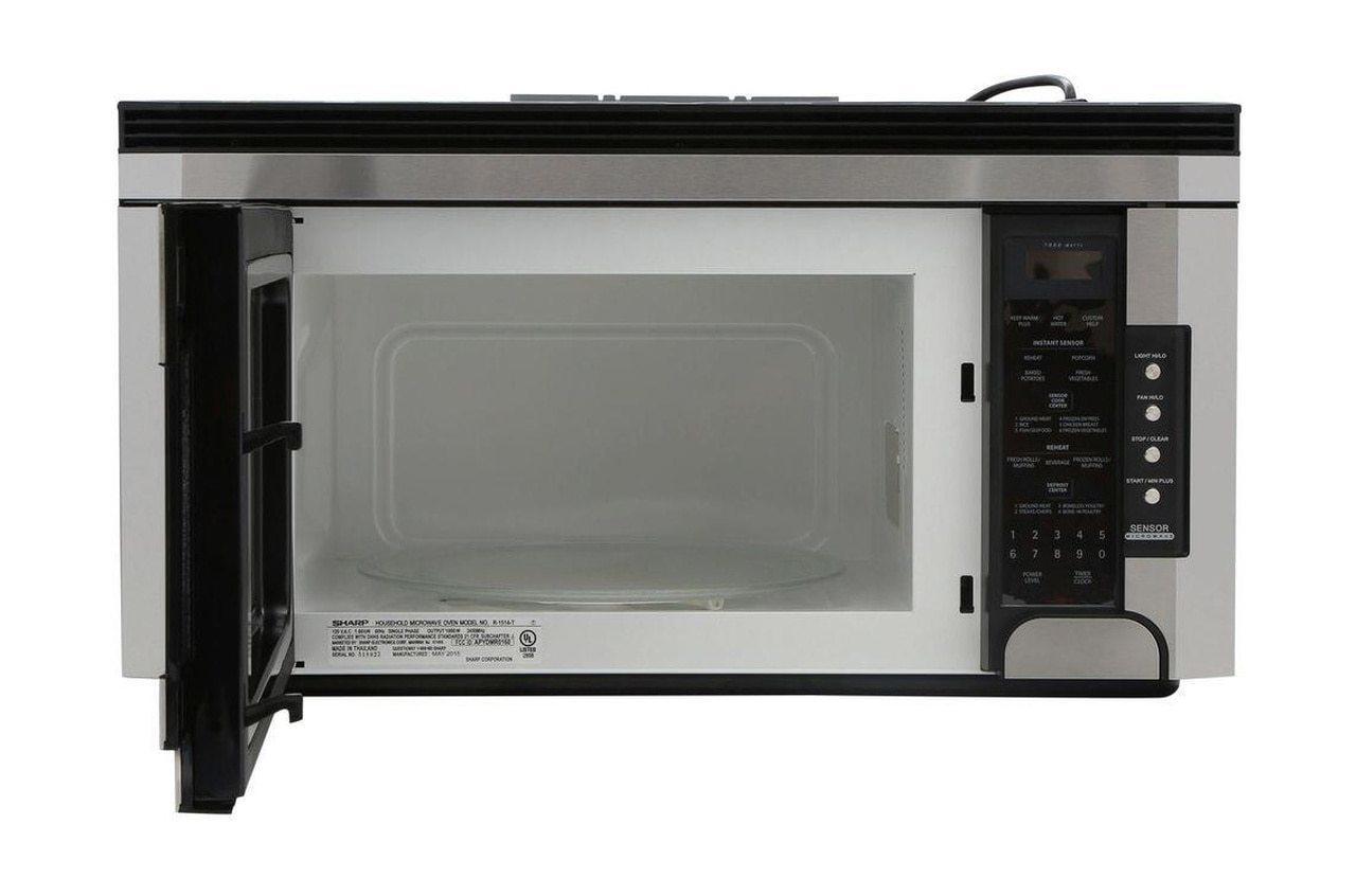 Sharp 1.5 cu. ft. 1000W Sharp Stainless Steel Over-the-Range Carousel Microwave Oven