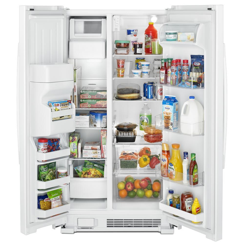 Amana ASI2575GRW 36-inch Side-by-Side Refrigerator with Dual Pad External Ice and Water Dispenser