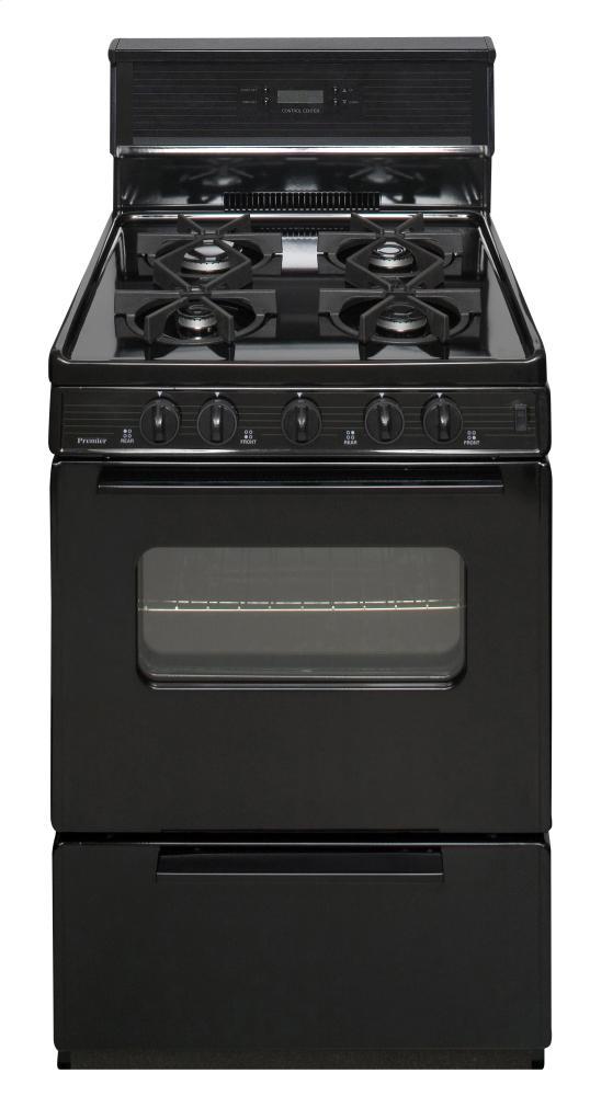 Premier SJK240BP 24 in. Freestanding Sealed Burner Spark Ignition Gas Range in Black