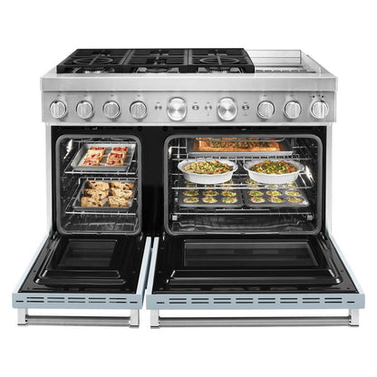 KFDC558JMB KitchenAid® 48'' Smart Commercial-Style Dual Fuel Range with Griddle