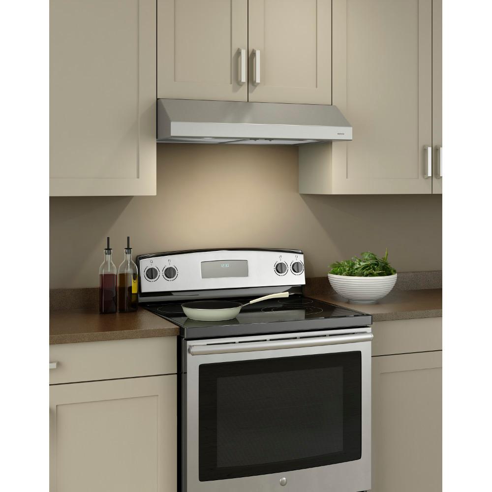Broan BCSD124SS Glacier 24-Inch 300 Max Blower CFM 5 Sones Stainless Steel Range Hood
