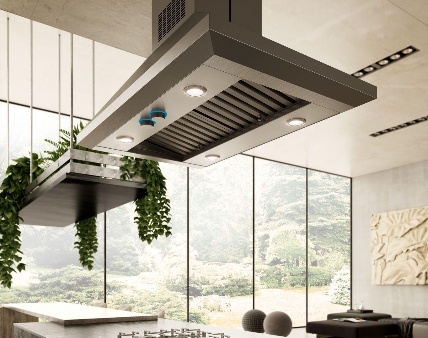 Elica ELI142S2 LEONE IS Island Range Hood 42" wide - 1200CFM