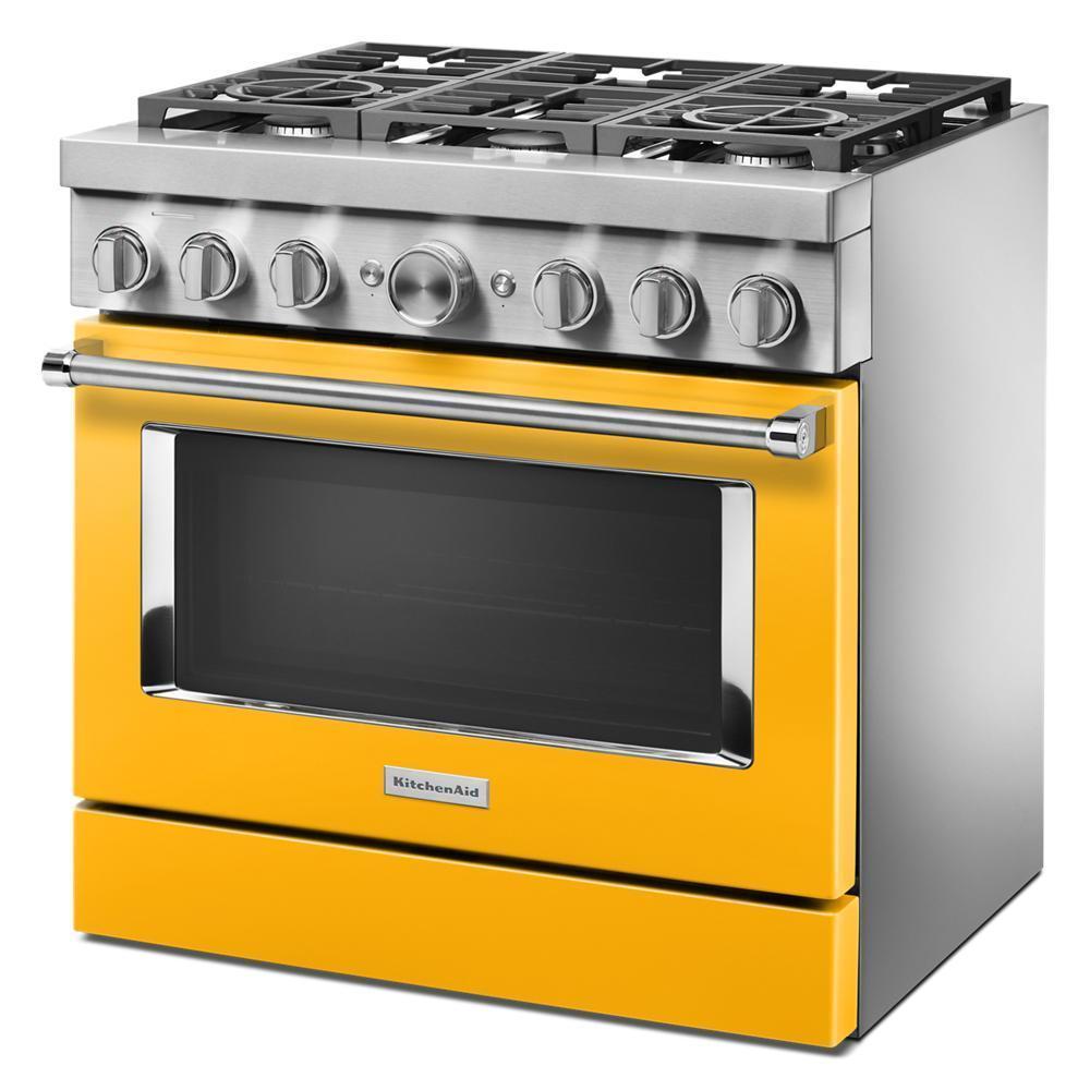 KitchenAid® 36'' Smart Commercial-Style Dual Fuel Range with 6 Burners