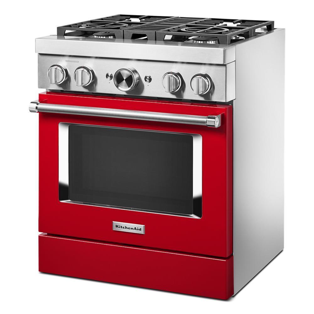 KFDC500JPA KitchenAid® 30'' Smart Commercial-Style Dual Fuel Range with 4 Burners