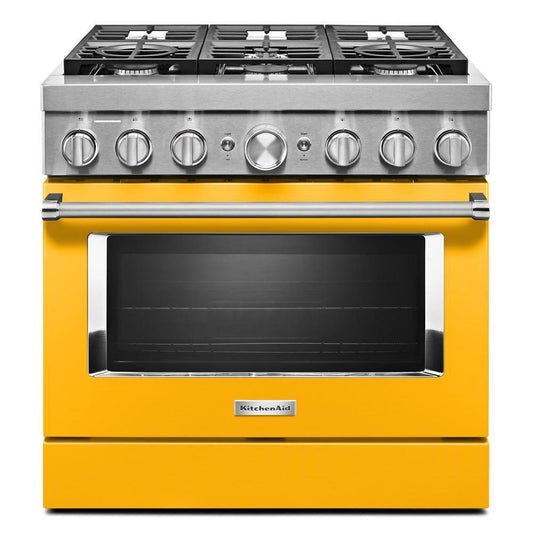 KFDC506JYP KitchenAid® 36'' Smart Commercial-Style Dual Fuel Range with 6 Burners