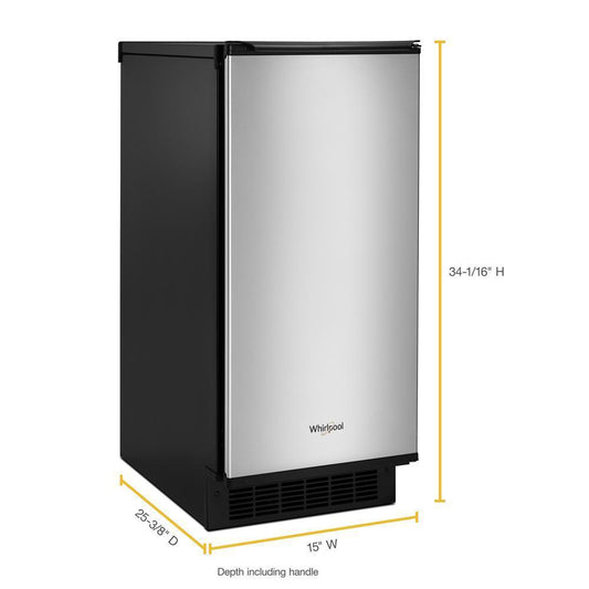 Whirlpool WUI75X15HZ 15-inch Icemaker with Clear Ice Technology