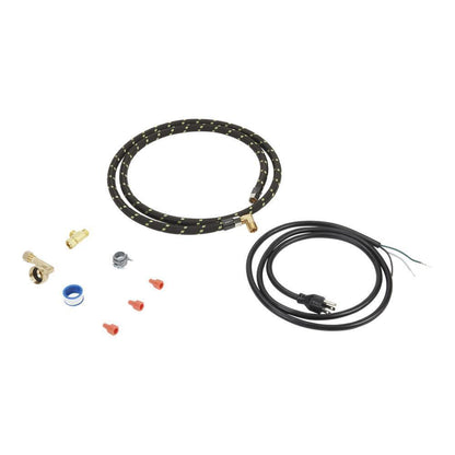 Whirlpool 8212488RC Dishwasher Water Line Installation Kit with 6' braided hose, 3/8" compression fitting, washers, and 5' 3-prong cord