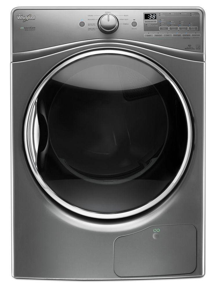 Whirlpool WED9290FC 7.4 cu.ft Front Load Ventless Heat Pump Dryer with Advanced Moisture Sensing, 8 cycles