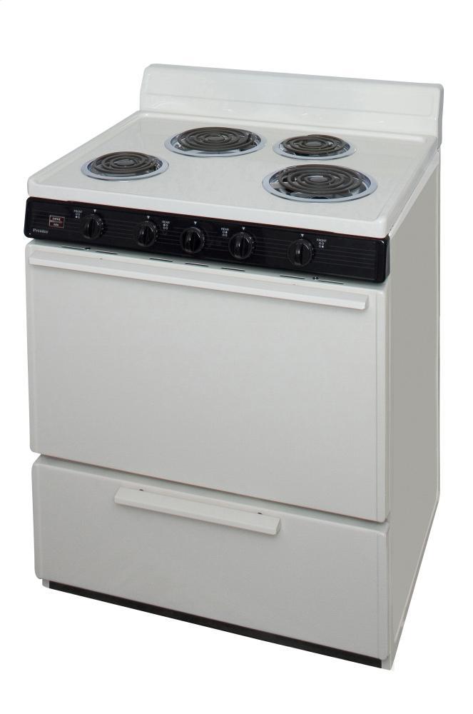 Premier EDK100TP 30 in. Freestanding Electric Range in Biscuit