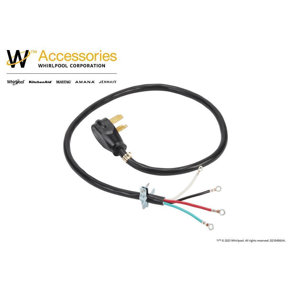 Whirlpool PT400L 4' Electric Dryer Power Cord 4-Wire 30 Amp