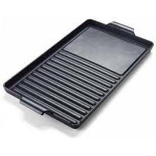 Cast Iron Grill / Griddle Combination - W 9" D 15" - 7 1/2" lbs.