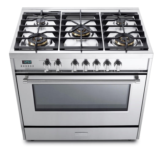 Verona VDFSGE365SS Designer 36" Dual Fuel Single Oven - Stainless Steel