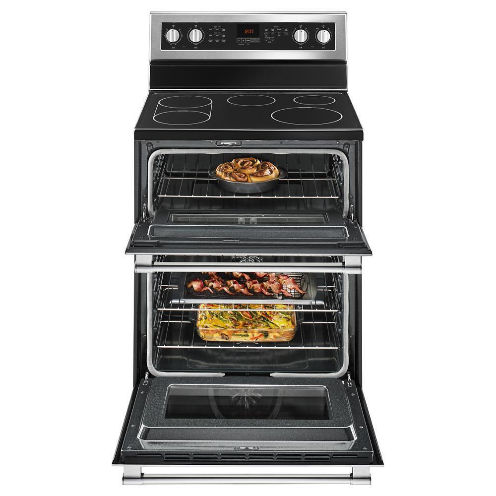 Maytag MET8800FZ 30-Inch Wide Double Oven Electric Range With True Convection - 6.7 Cu. Ft.