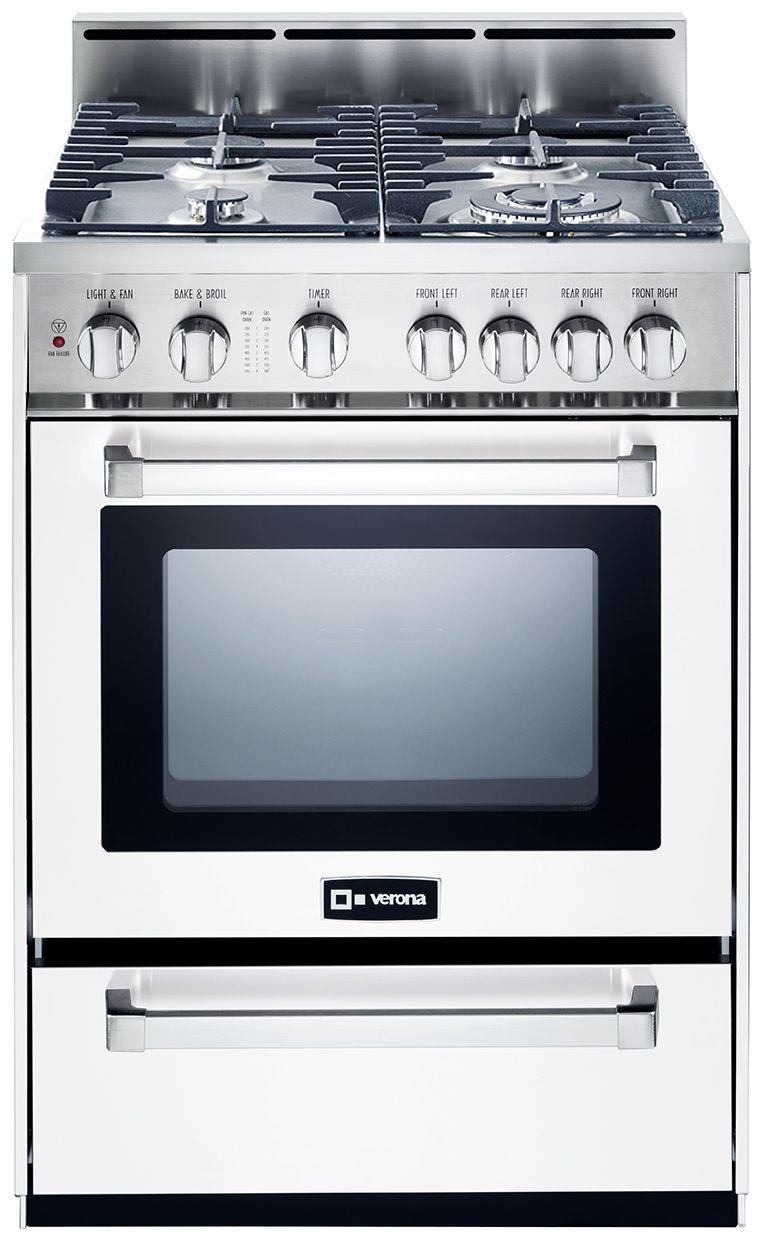 24" Gas Range - White