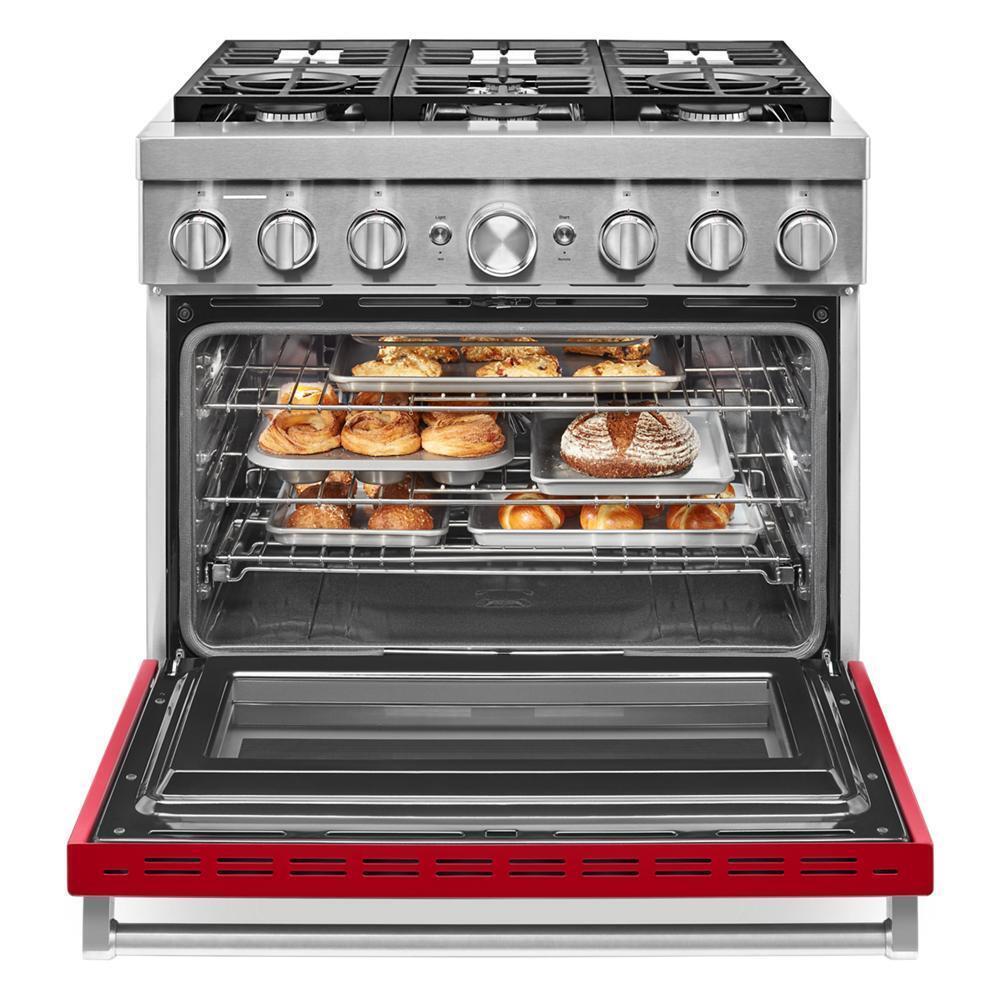 KitchenAid® 36'' Smart Commercial-Style Dual Fuel Range with 6 Burners