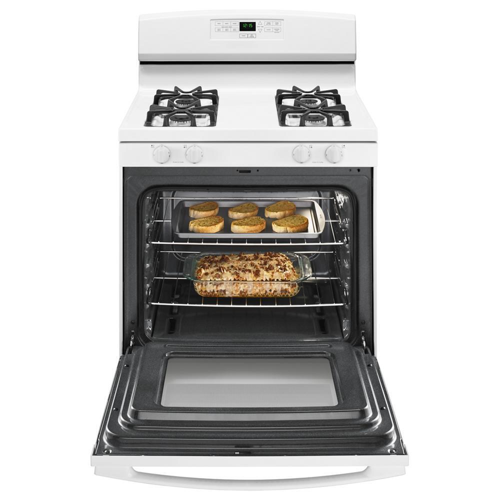 Amana AGR6303MMW 30-inch Gas Range with Bake Assist Temps