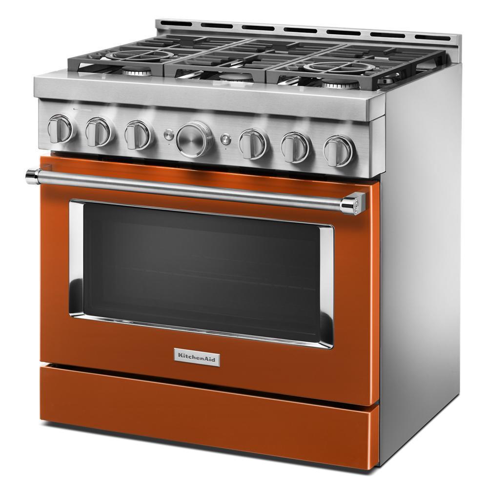 KFGC506JSC KitchenAid® 36'' Smart Commercial-Style Gas Range with 6 Burners