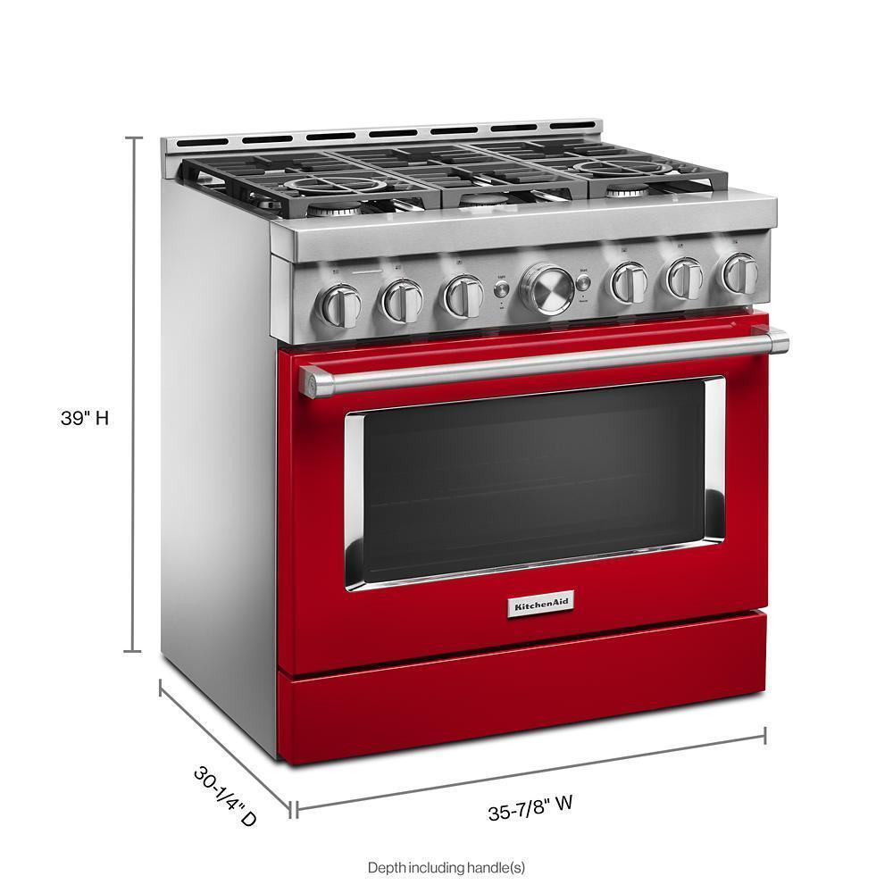 KFGC506JPA KitchenAid® 36'' Smart Commercial-Style Gas Range with 6 Burners