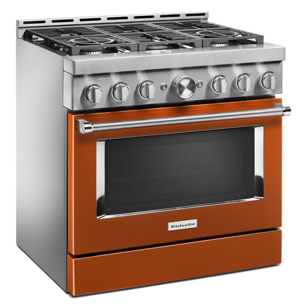 KFGC506JSC KitchenAid® 36'' Smart Commercial-Style Gas Range with 6 Burners